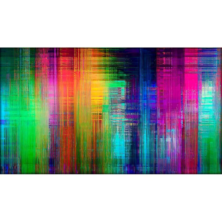 Glitch art kunst på lærred Flaw I