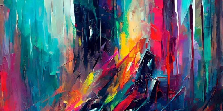 Brilliant VI - farverig k&aelig;mpe kunstplakat