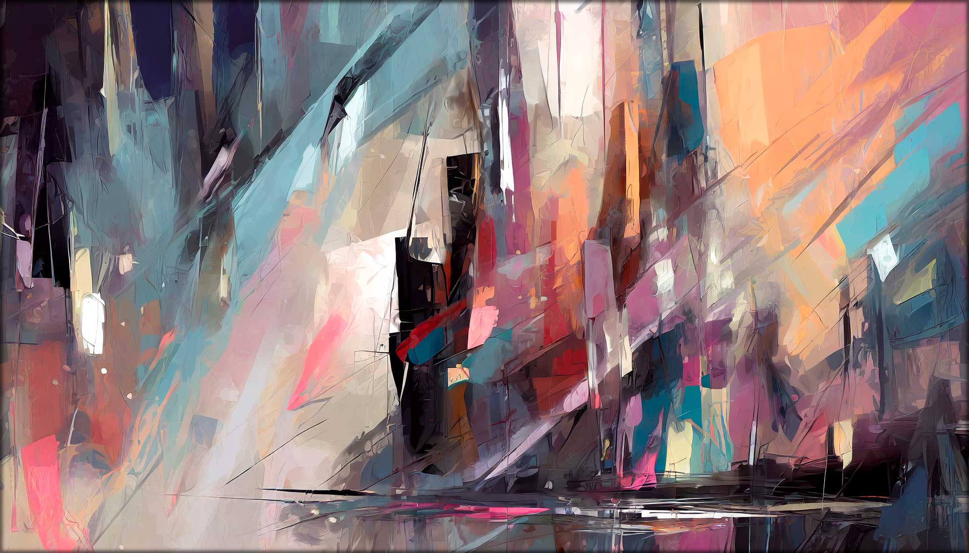 Kunst til moderne hjem med struktureret abstrakt kunst til industriel rå og moderne urban indretning