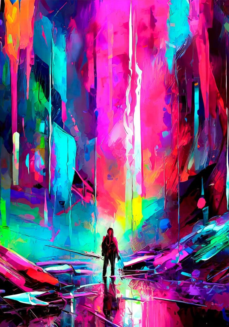 Pure V - plakat i st&aelig;rke farver