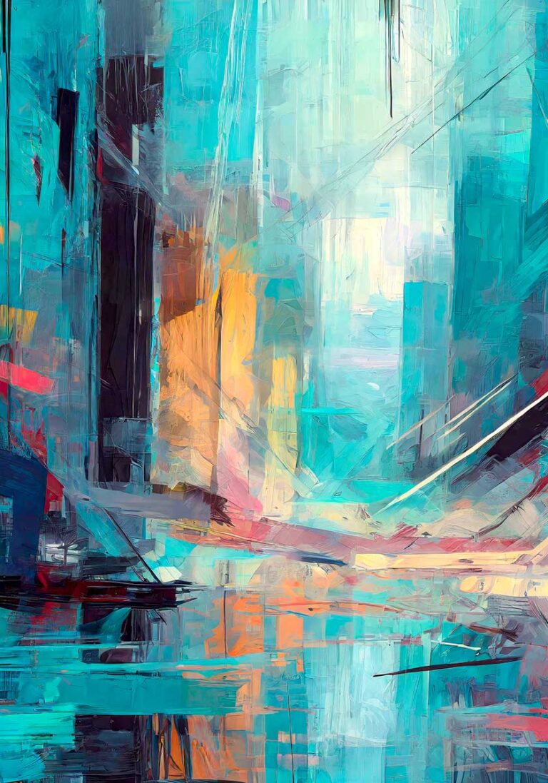 Shelter IV - abstrakt kunstplakat