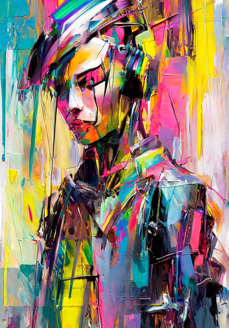 Strong III - plakat kunst med farver