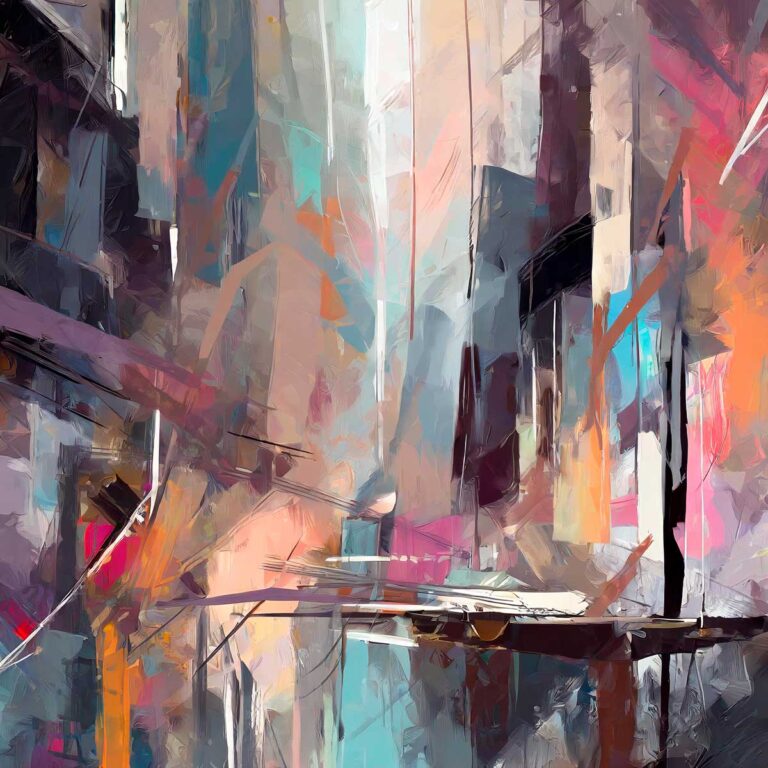 Unfold II - kunst plakat farverig